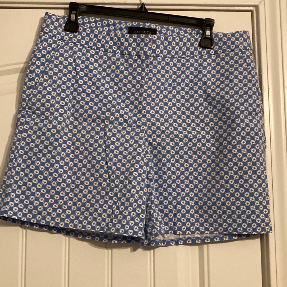 Talbots Blue and White Floral Shorts